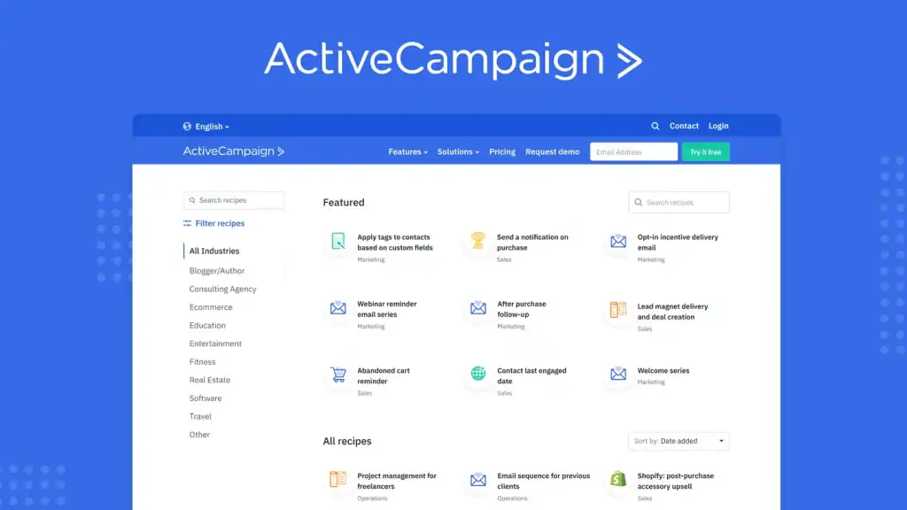 Active Campaign Marketing Automation Software