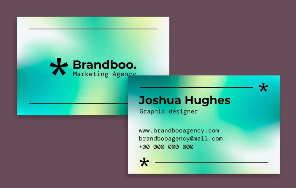Gradients In Business Card Design