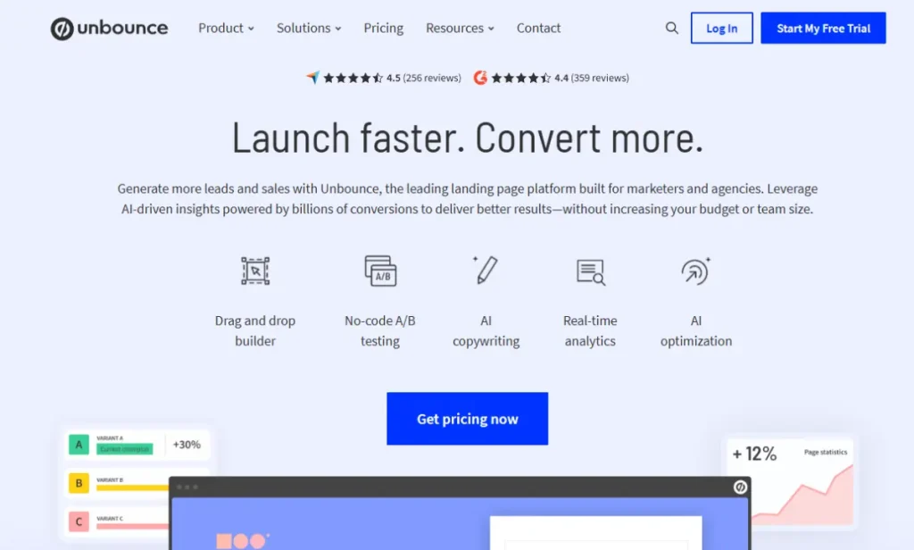 Unbounce The Leading Landing Page Platform